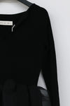 SWAYING/KNIT Organza Swivel Dress SW212LS17 Black PS30